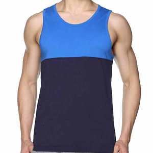 Débardeur pour homme en polyester/coton respirant, de qualité supérieure, avec logo personnalisé, vente chaude, uni, pour la salle de sport et le fitness - Product Image 1