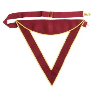 Royal and Select Master member apron Premium quality with Lambskin Leather and Adjustable belt snack set and backing with maroon