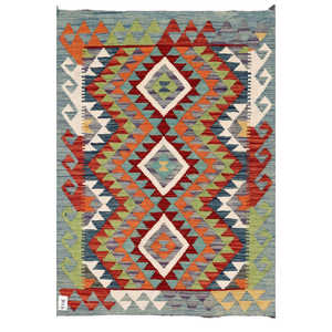 Alfombra Imaco Maimana, Alfombra Kilim Afgana, 126 x 88 cm, Producto para Colgar en la Pared - Product Image 1