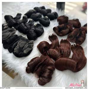 Prix de gros Extensions de cheveux humains Remy vietnamiens Tissage de cheveux Paquets de cheveux colorés super doublement étirés - Product Image 4