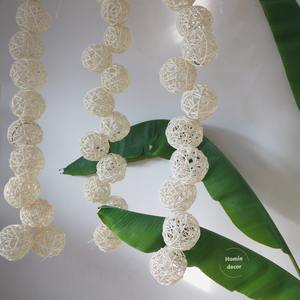 Boule de rotin naturel blanc pour noël, cadeau de noël, boule décorative pour fête de mariage et décoration féerique, meilleurs ornements - Product Image 4