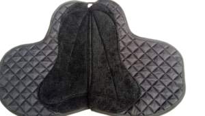 แผ่นรองอานม้ากระโดดได้ด้านในบุขนขนมิงค์,พร้อมชุดบังเหียน PVC เข้าชุดแผ่นอานสำหรับม้า - Product Image 6