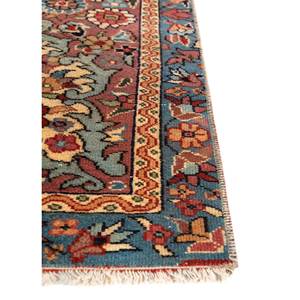 Alfombra de Lana Anudada a Mano Aalam Classic Blue, Rectangular de 9x12, con Medallón, Tejido Plano para Pasillo, Dormitorio, Sala de Estar - Product Image 4