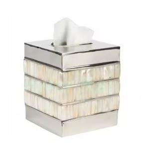 Boîte à mouchoirs en nacre de meilleure qualité Porte-mouchoirs MOP durable de haute qualité pour la décoration de table par Awesome Collections - Product Image 3