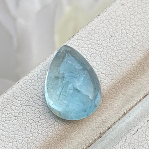 Excelente PIEDRA DE cabujón con forma de pera de Aguamarina de Color superior Natural con buen brillo, piedras preciosas sueltas para hacer joyas de 3,42 quilates - Product Image 1