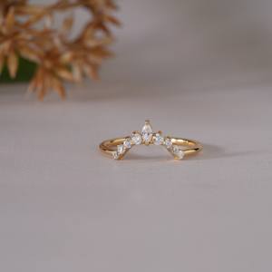 Anillo de Eternidad Clásico de Oro Amarillo con Diamantes para Mujer, Corte Redondo, Anillo de Aniversario de Bodas, Joyería Fina Elegante - Product Image 1