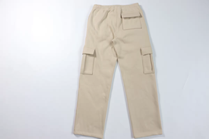 Pantalon de jogging en polaire personnalisé de haute qualité en molleton uni Pantalon de survêtement cargo coupe ample hiver poids élevé empilé - Product Image 3