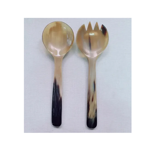 100% véritable cuillère à thé en corne de buffle couverts et fourchette Top vente qualité supérieure personnaliser thé et café cuillère en corne de buffle - Product Image 4