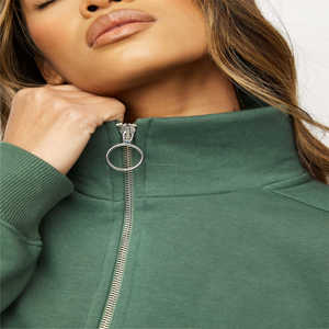 Survêtement élégant à fermeture éclair en tissu doux pour l'entraînement physique, la course à pied et la rue à la mode, style décontracté - Product Image 2