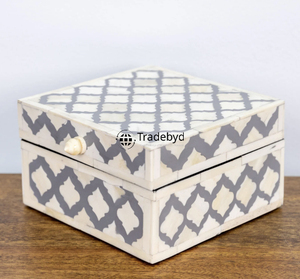 Exquisite MOP Inlay <b>Box</b> Decorative Handmade Organizer Perfect for Wedding Gift and Home Decor Tradebyd - Product Image 2