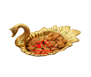 Dernier pour mariage paon décoratif fruits secs plateau feuille d'aluminium plateau tendance argent plaqué forme décorative P - Product Image 6