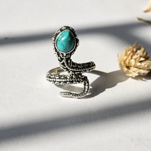 Anillo de Plata con Turquesa Serpiente, Colección de Anillos de Plata con Turquesa 2024 - Product Image 4
