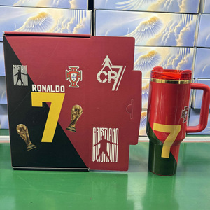 Mug isotherme en acier inoxydable avec logo personnalisé Football Star 7, double paroi, isolation sous vide, sans BPA, avec boîte cadeau - Product Image 6