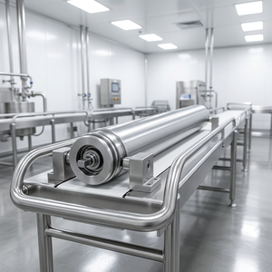 Rouleau de guidage à roulement à billes en acier robuste résistant à l'huile EUNHYUN pour système de convoyeur à gravité industriel, tube STKM/SUS304 - Product Image 1