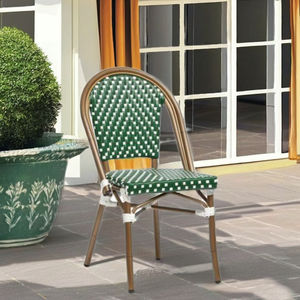 Silla de comedor de ratán minimalista cómoda de alta calidad para uso en interiores/exteriores, hoteles duraderos, parques, villas, apartamentos, dormitorios - Product Image 1