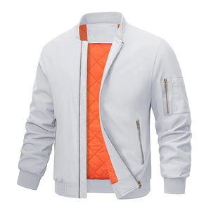 Chaquetas de bombardero de satén ajustadas unisex Chaqueta de invierno con soporte Cierre de cremallera Chaqueta de hombre de mejor estilo Precio razonable al por mayor - Product Image 1