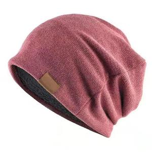 Chapeau beanie personnalisé pour homme et femme, tendance, coupe-vent, en peluche chaude, avec broderie 3D, nœuds, à carreaux, plage - Product Image 2