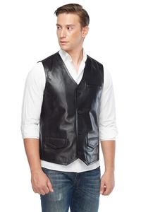 Chaleco de cuero para hombre de alta calidad con diseño personalizado 2025, ropa exterior transpirable para invierno a precio mayorista - Product Image 5