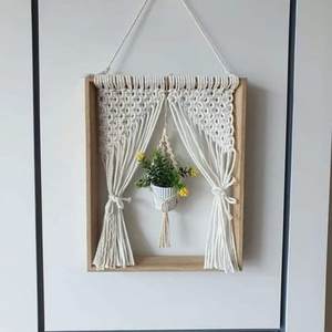 Tenture murale en macramé d'inspiration vintage en gros, parfaite pour ajouter une touche de charme rétro aux intérieurs bohèmes modernes - Product Image 5
