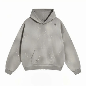 Sweat à capuche écologique en coton 100% avec logo personnalisé délavé à l'acide pour hommes - Product Image 2