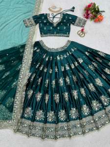Lehenga Choli Moderne pour Soirée, Tissu à Séchage Rapide, Broderie Japonaise Jastin, Sequins, Taille jusqu'à 44, Intérieur Toutes Saisons - Product Image 6