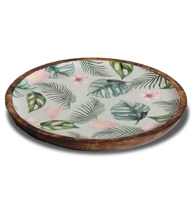 Bandeja de madera decorativa personalizada para servir alimentos, superventas, plato de madera de mango, plato de servicio resistente y duradero, venta al por mayor a bajo precio - Product Image 3