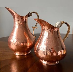 Diseño de grabado Jarras de agua de cobre Jarra para beber de cobre sólido Hoteles y restaurantes Jarra de agua de cobre decorativa - Product Image 6