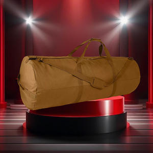 Bolsa de lona de cuero genuino para gimnasio y ropa para hombres, lona encerada, Mini viaje de fin de semana y bolsa de mano para llevar durante la noche - Product Image 6