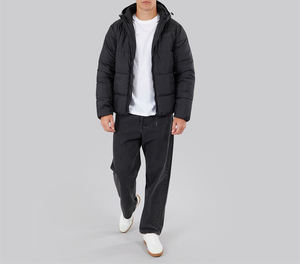 Hot Selling Modern Style Winter Thick Windproof Zipper Print <b>Soft</b> <b>Shell</b> Puffer <b>Jacket</b> Classic Luxury for <b>Men</b> - Product Image 4