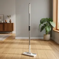 Serpillère miniature réutilisable en microfibre avec manche télescopique rotatif à 360° en acier