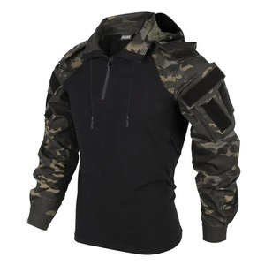 Waterproof Windproof Moisture Wicking Breathable Tactical Combat Long Sleeve <b>Shirt</b> for Unisex <b>Camouflage</b> Outdoor Use - Product Image 5