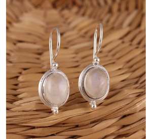 2025ต่างหูห้อยเงินสเตอร์ลิงสีรุ้งประดับพลอยสีรุ้งธรรมชาติ925แข็งแหวนชั้นดีขนาดโดยประมาณ - Product Image 3