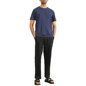 OEM al por mayor de algodón casual de los hombres de la camiseta de gran tamaño de manga corta con cuello redondo patrón sólido básico de hombro de la gota Camiseta para los hombres - Product Image 1