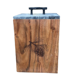 Recipiente de Madera Hecho a Mano, Recipiente de Almacenamiento de Alimentos Secos de Madera Natural con Tapa para Especias y Granos a un Precio Asequible - Product Image 4