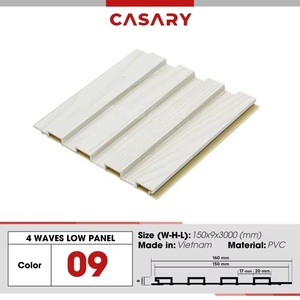 Paneles de revestimiento de techo de pared de PVC de estilo minimalista moderno, muebles de dormitorio estriados de fibra de carbón de bambú ignífugos a prueba de humedad - Product Image 6