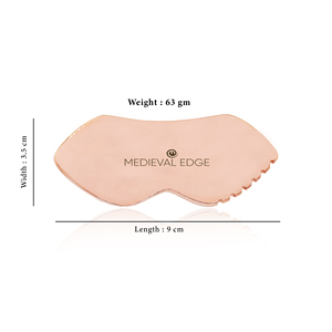 Best Quality Copper Gua Sha Lip Shape Massager for Facial Contouring Firming Relaxation Manufactured by Largest Company - Product Image 3