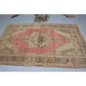 Tapis turc vintage 4,7x7,6 pi (143x233 cm), tapis persan en laine rouge - Product Image 3