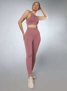 Meilleur ensemble de yoga design sans manches Nouveau design d'ensemble de yoga léger pour femmes disponible en différentes couleurs couleur rose - Product Image 5