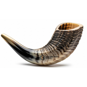 Shofar en corne de bélier naturelle incurvée, fait à la main, corne traditionnelle pour usage religieux, décoration et son authentique - Product Image 6