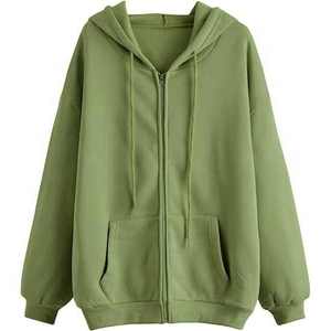 Sudadera ligera con capucha y cremallera bordada para hombre Sudadera con cremallera completa para Otoño e Invierno Teñido liso con impresión digital - Product Image 3