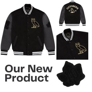 แจ็กเก็ตมหาวิทยาลัยแบบปักอย่างยั่งยืนพร้อมโลโก้ที่กำหนดเองเหมาะสำหรับทีมคลับและโรงเรียน - Product Image 2