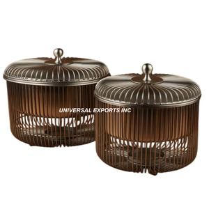 Double Wall Gold Finished Hotpot Superior Quality Handmade Casserole High Quality Designer New Metal <b>Food</b> <b>Warmer</b> - Product Image 3