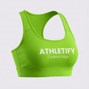 Sujetador deportivo Racerback para mujer, cómodo soporte completo para correr, yoga, gimnasio, absorción de humedad, transpirable, cobertura completa, ropa deportiva. - Product Image 1