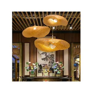 波西米亚灯罩框架最低价格装饰天花板灯罩环保编织竹吊坠灯罩