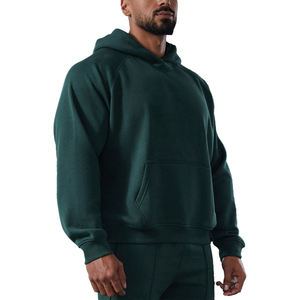 Boxy fit Heavy weight Sudaderas con capucha en blanco Impresión de soplo personalizada Sudaderas con capucha de algodón de gran tamaño para alta calidad Sudadera con capucha personalizada para hombres - Product Image 1