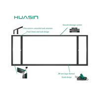 Ventanas y Puertas de Aluminio de Apertura Interior con Certificados Personalizados Estándar de EE. UU., Precio de Fábrica de Alta Calidad de Huasin, Proyecto en Canadá