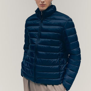 Chaqueta universitaria acolchada de alta calidad para hombre, prendas de vestir informales cálidas a prueba de viento para invierno, cremallera de talla grande, tela de lona, procesamiento de punto - Product Image 3