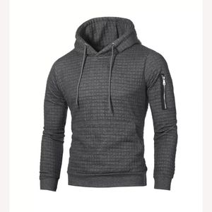 Sudadera con Capucha para Hombre, Estilo Nuevo, Diseño Sólido, Sudadera con Capucha de Compresión, Otoño, Mangas con Estampado Personalizado - Product Image 1