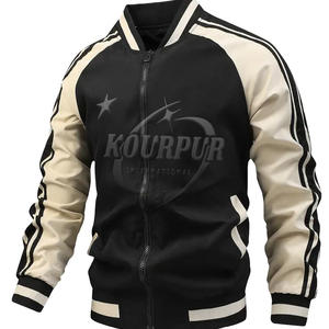 Chaqueta universitaria Unisex de alta calidad para hombre, cómoda tela de lona, ropa deportiva de dos tonos con precio bajo - Product Image 1