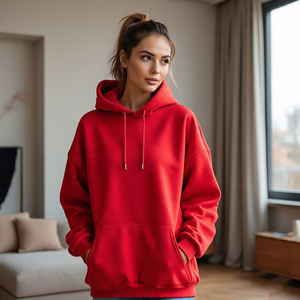 Sudadera con Capucha Holgada de Gran Tamaño, con Hombros Caídos, Estampada, Transpirable, de Algodón y Poliéster, para Invierno, para Mujer - Product Image 6